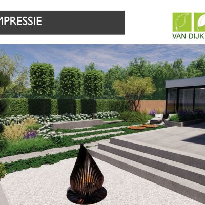 van dijk tuinen 3d ontwerp tuin doorn